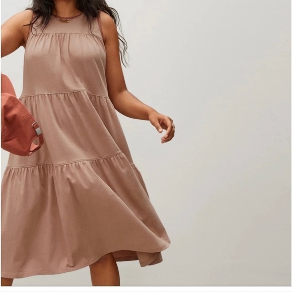 Everlane The Weekend Tiered Dress NWT - Picture 3 of 15
